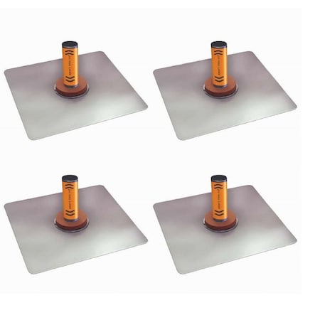 Kraft Tool Co. PL512PF 12 in. x 12 in. Aluminum Hawk with ProForm Handle 4PK PL512PF-4